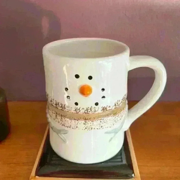NEW - S’MORES MARSHMALLOW SNOWMAN ceramic coffee/cocoa mug/cup! SOOO CUTE! - Picture 3 of 13